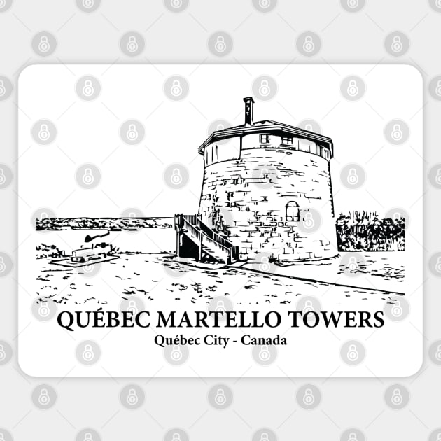 Québec Martello Towers - Québec City QC Magnet by Lakeric